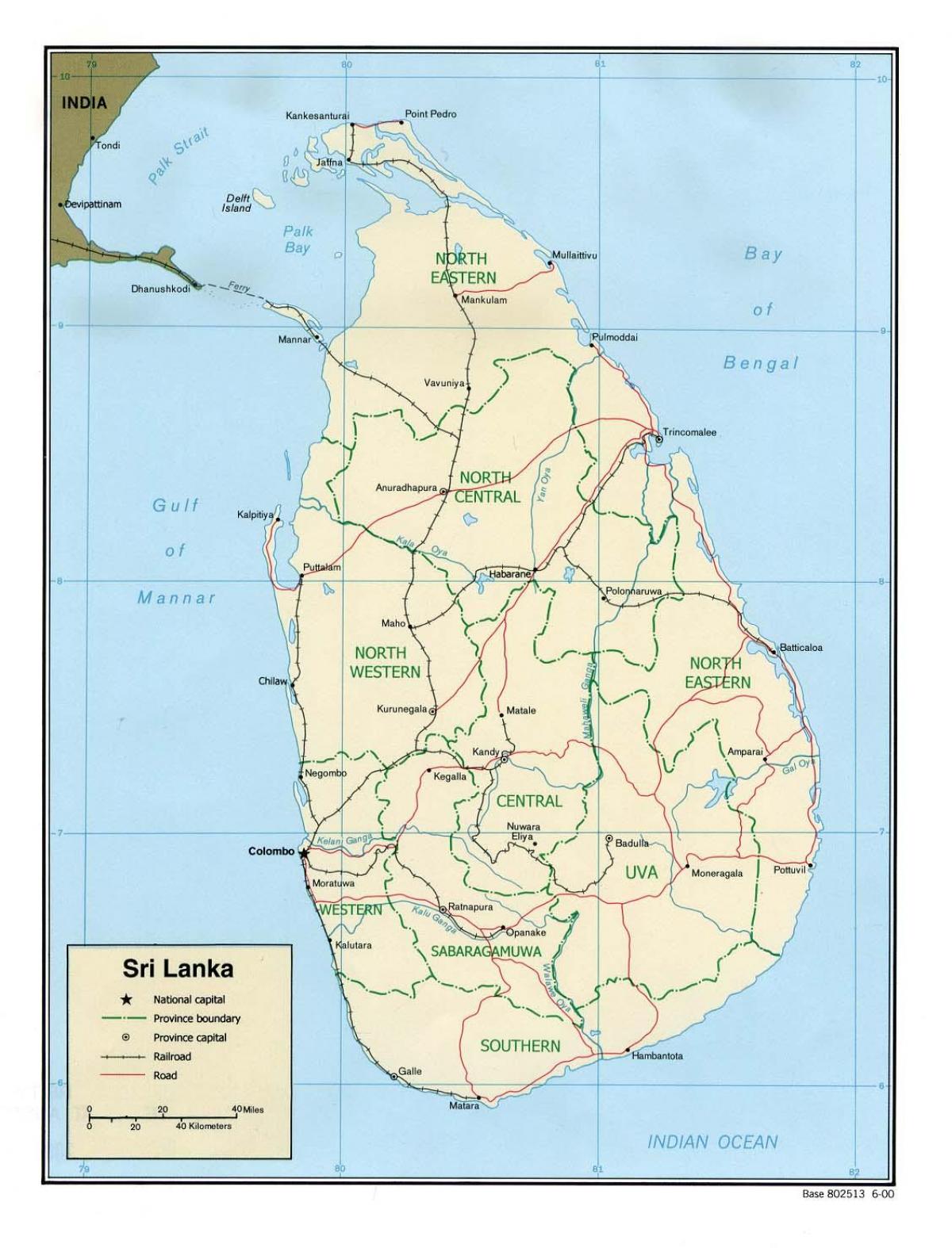 peta dunia akhir Sri Lanka
