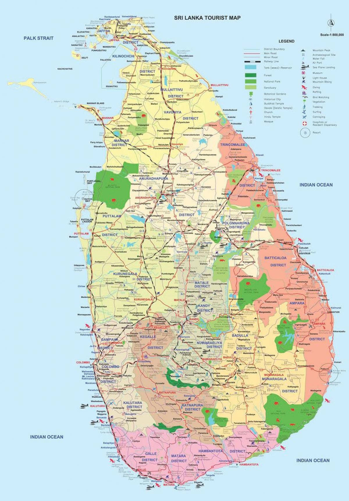 Sri Lanka ampara daerah peta