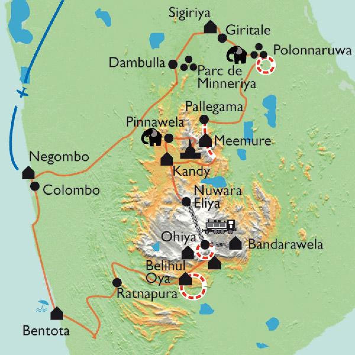 Sri Lanka peta kejiranan