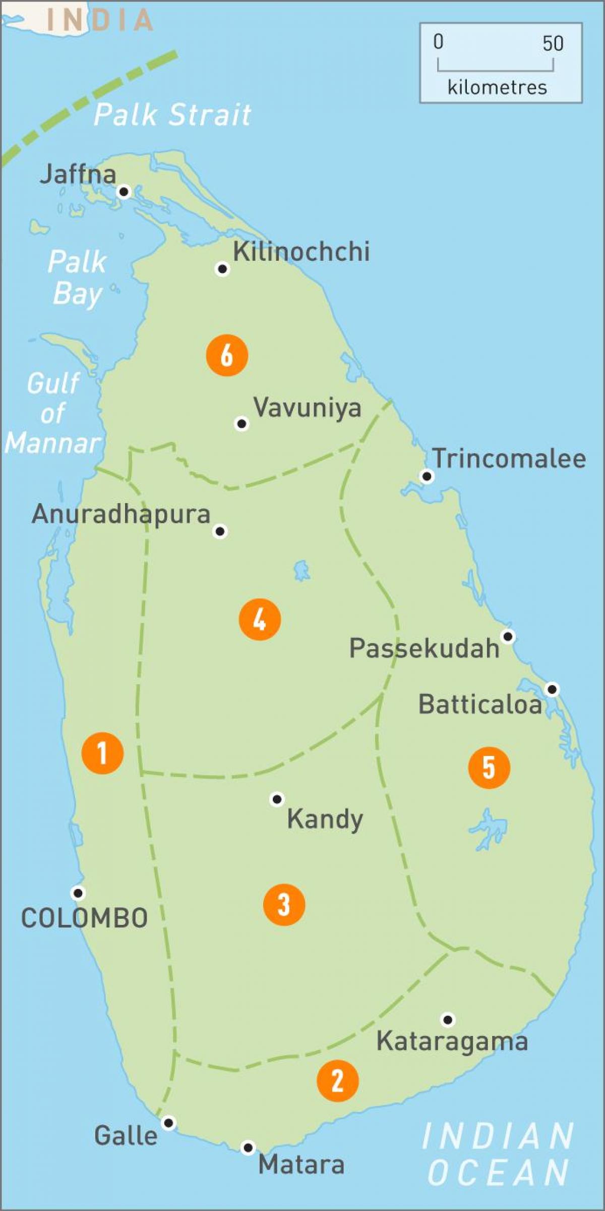 peta Sri Lanka kawasan