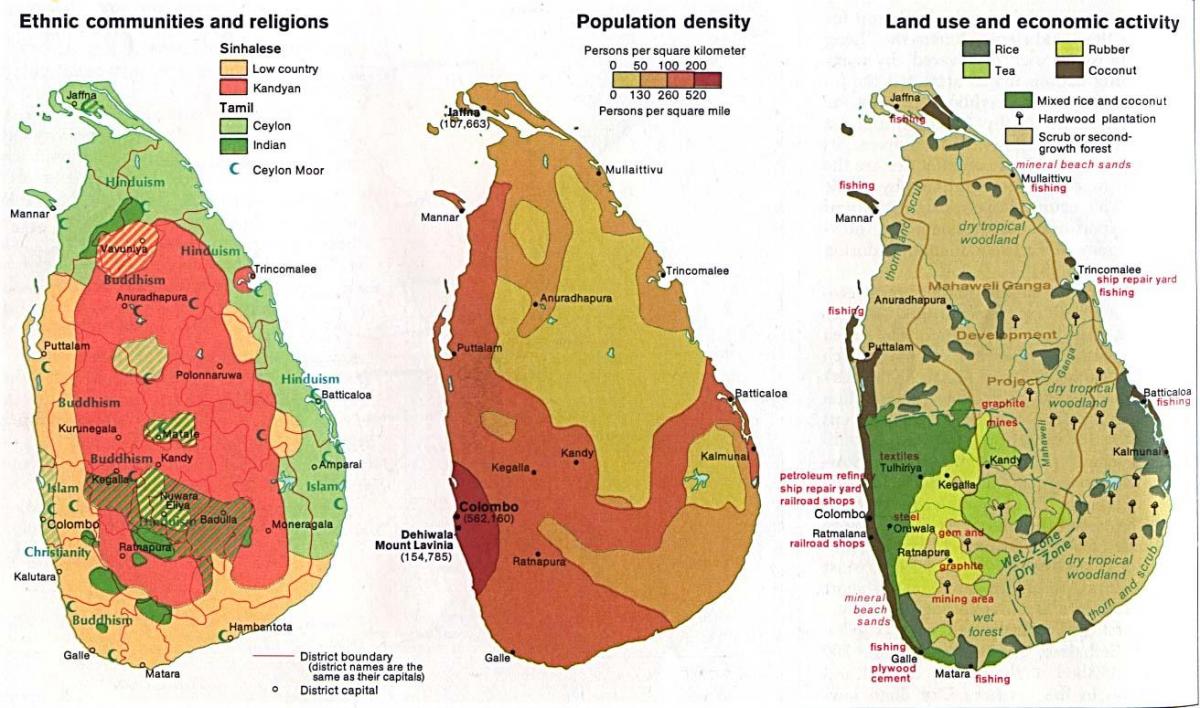 peta Sri Lanka pertanian