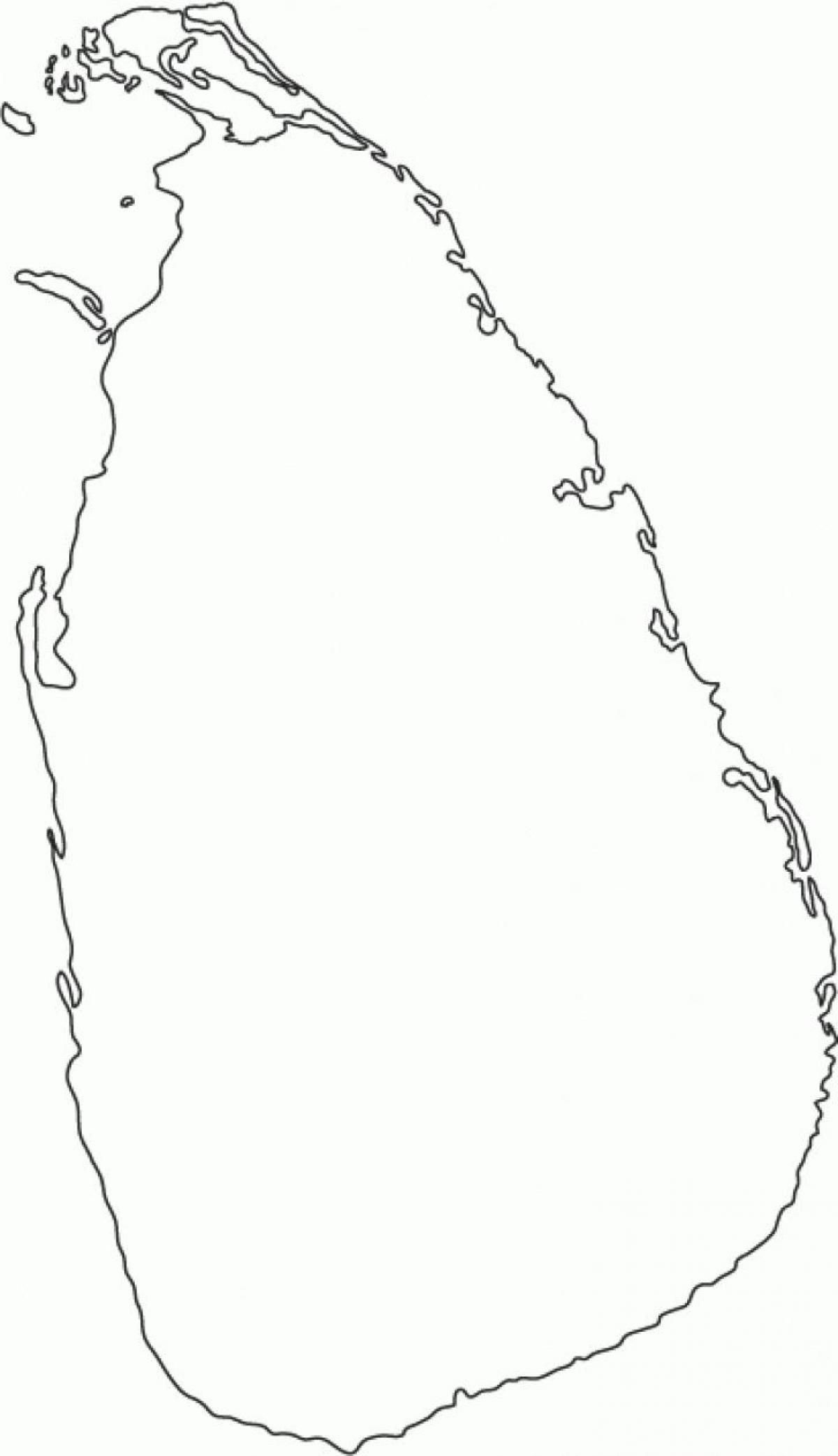 Sri Lanka kosong peta