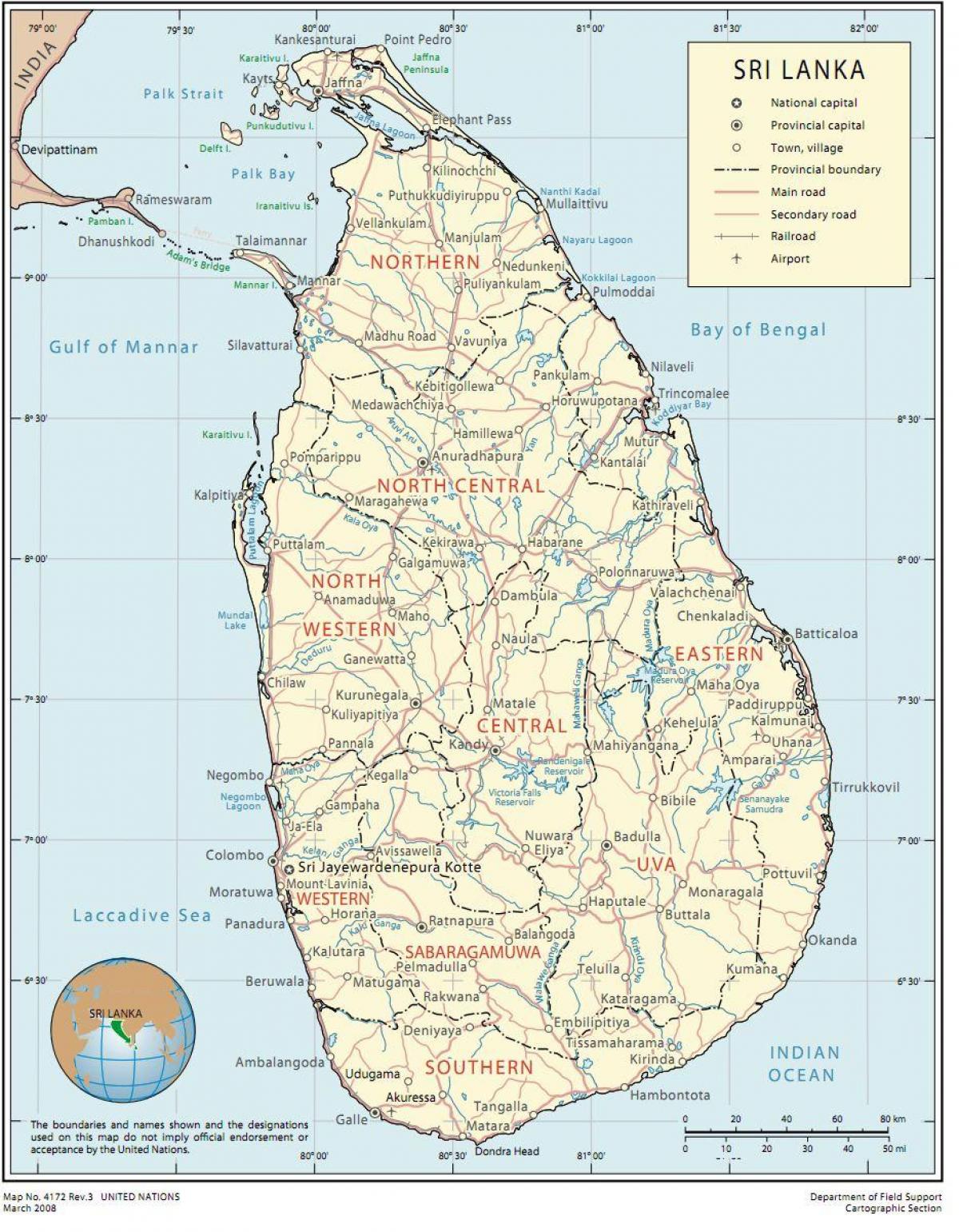 Sri Lanka akar peta