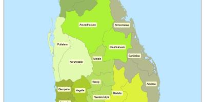 Daerah di Sri Lanka peta