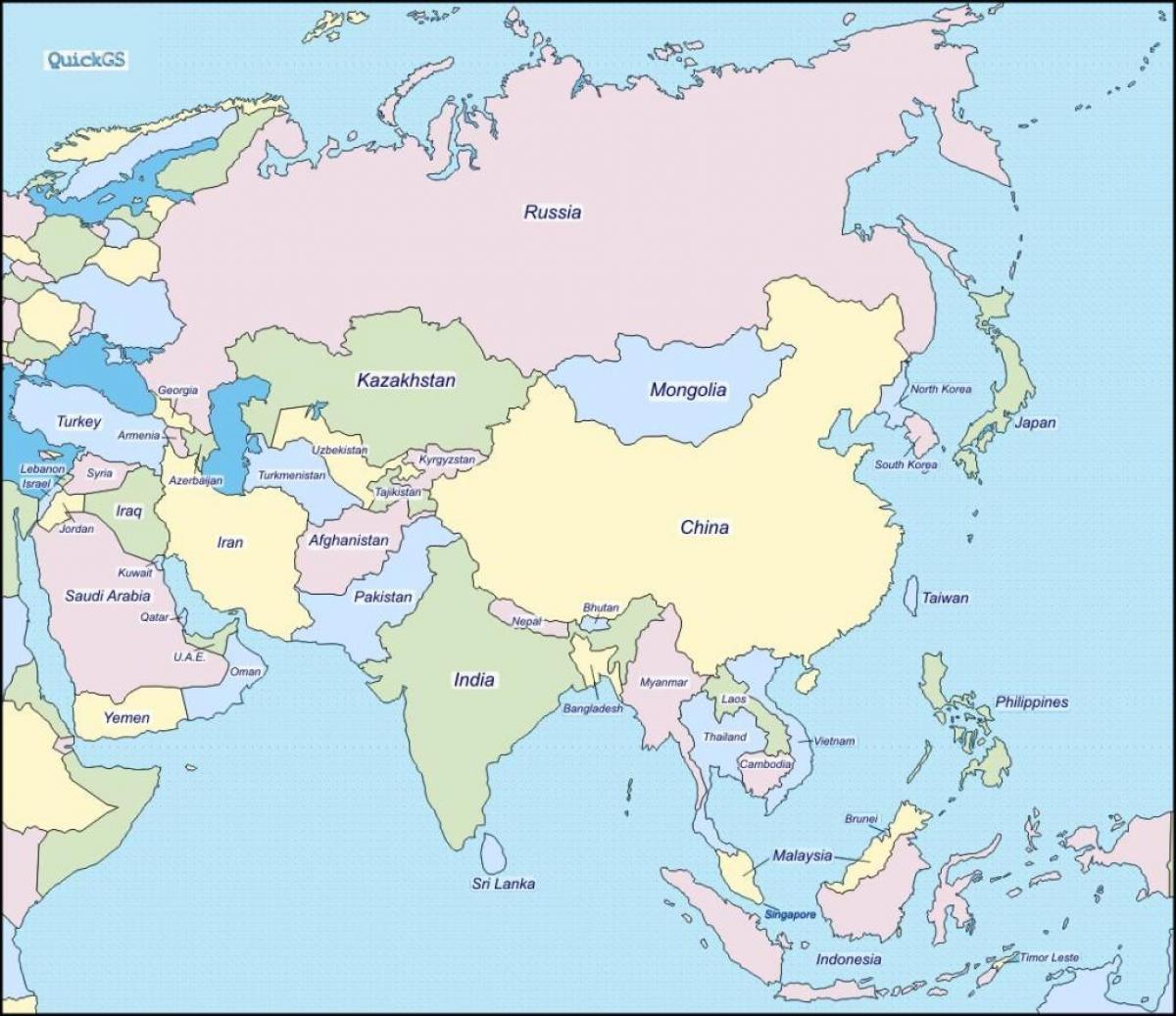 peta Sri Lanka dan negara-negara sekitarnya