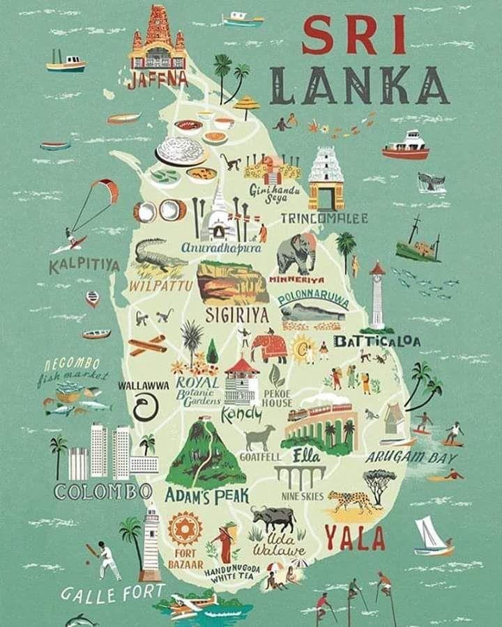 peta - peta Sri Lanka poster