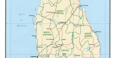 Peta dunia akhir Sri Lanka