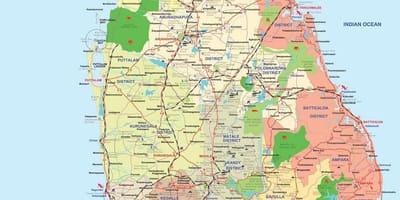 Sri Lanka ampara daerah peta