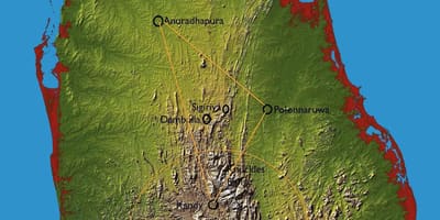 Peta negara bukit Sri Lanka