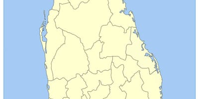 Peta ke selatan Sri Lanka