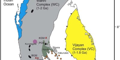 Peta mineral di Sri Lanka