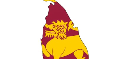 Peta Sri Lanka bendera