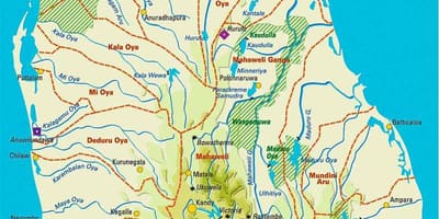 Peta Sri Lanka geografi