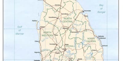 Peta Sri Lanka grid
