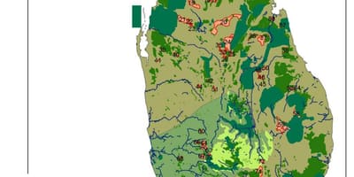Peta Sri Lanka hutan
