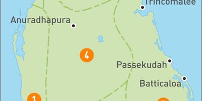 Peta Sri Lanka kawasan