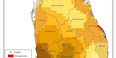 Peta Sri Lanka kepadatan penduduk