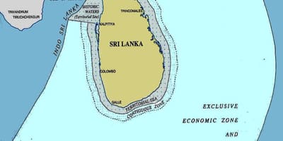 Peta Sri Lanka laut