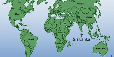 Sri Lanka lokasi di peta dunia
