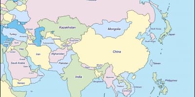 Peta Sri Lanka dan negara-negara sekitarnya