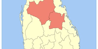 Pusat wilayah Sri Lanka peta