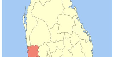 Peta Sri Lanka wilayah barat