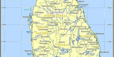 Peta tasik di Sri Lanka